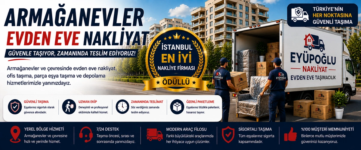 Armağanevler evden eve nakliyat hizmetinde profesyonel ve güvenli ev taşıma süreci