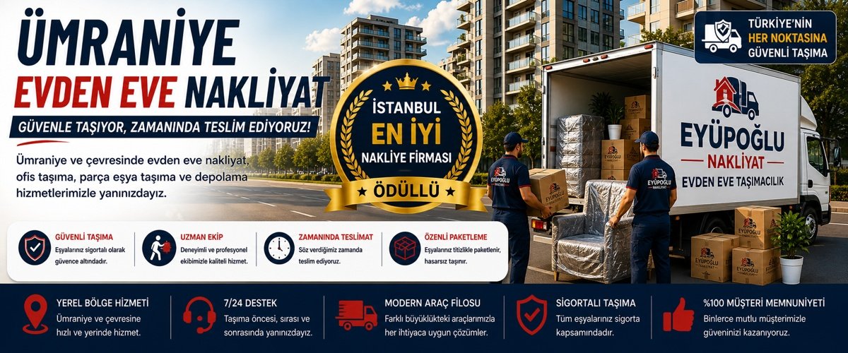 Ümraniye evden eve nakliyat hizmetinde profesyonel ve güvenli taşıma süreci
